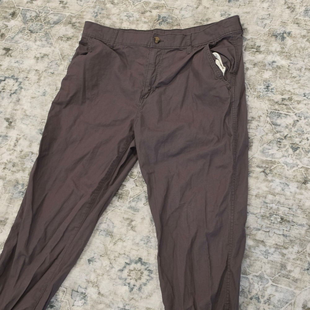 Eddie Bauer Mens Horizon Guide Chino Pants Brown 36x30 Tapered Hiking Travel